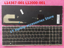 Teclado para laptop hp elitebook 750, teclado original para computador, com estrutura 2024 - compre barato