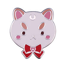 Anime Cat hard enamel Pin cute Angry kitty Warrior Brooch 2024 - buy cheap