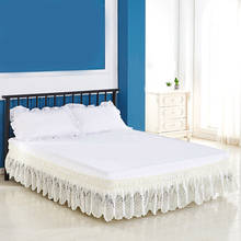 Twin/Full/Queen/King Size Bed Skirt Elastic Bed Skirt Home Hotel Bed Cover Without Surface Princess Lace Bed Skirt Bedspread 2024 - buy cheap