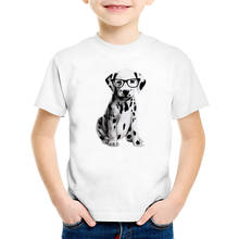 Boys T-shirt girl tops children T-shirt dalmatian print summer casual round neck short sleeve kids clothes unisex baby clothes 2024 - buy cheap