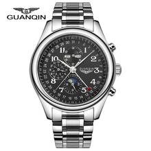 GUANQIN Top Brand Luxury Mechanical Men Watch Luxury Perpetual Calender Moon Phase Design Automatic Watches Montre Homme 2024 - buy cheap