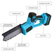 1200W Mini Cordless Electric Chainsaw 8" Rechargeable Handheld Wood Cutter Electric Saw Home Garden Branch Tool 2024 - buy cheap