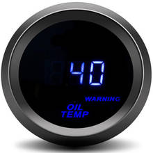 Цифровой датчик температуры масла 2 "52 мм 40-150 градусов Цельсия датчик температуры масла синий светодиодный датчик температуры авто автомобильный измеритель 2024 - купить недорого