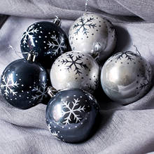 Behogar 6PCS Snowflake Christmas Ball Hanging Ornaments Pendants Decorations for Xmas Tree Home Mall Party Decor 8cm Diameter 2024 - buy cheap