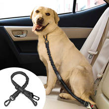 Cinturón de seguridad de coche para perro, correa reflectante elástica ajustable de plomo para mascotas, cuerda elástica duradera de nailon, correa de tracción automática de seguridad 2024 - compra barato