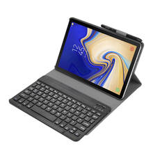 Folio Keyboard Cover for Samsung Tab S4 10.5 inch keyboard t830 split leather case T385 wireless keyboard 2024 - buy cheap
