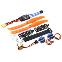 A2212 1400KV бесщеточный двигатель 30A ESC XT60 Plug SG90 9G Mini Servo 8060 Propeller для радиоуправляемого самолета вертолета с неподвижным крылом 2024 - купить недорого