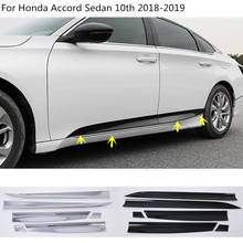 Styling Side Door Trim Strip Molding Stream Lamp Panel Bumper Hood Moulding 6pcs For Honda Accord Sedan 10th 2018 2019 2020 2021 2024 - buy cheap