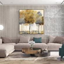 Abstract Forest Oil Painting Poster On Canvas Prints Wall Art Landscape Decorative Picture For Home Living Room Home Cuadros 2024 - buy cheap