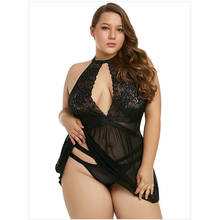 5XXL Plus Size Lingerie Porno Lace See Though Womens Clothing Ropa Sexy Para El Sexo Lingerie Dress Sleepwear Large Night Gown 2024 - buy cheap