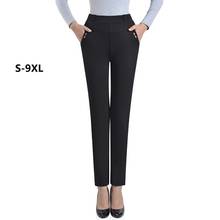 Plus Size 8XL New Women Autumn Winter Trousers With High Waist Elastic Middle Aged Mother Stretch Trousers Female Slim Pants 2024 - buy cheap