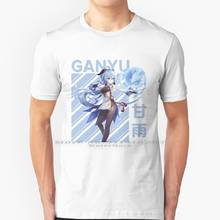 Ganyu-camiseta 100% de algodão para meninas, camiseta de impacto para jogos 2024 - compre barato
