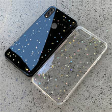 Funda de teléfono con estrellas doradas para Huawei Honor Play 8X Max 8A 8S V20 V10 V9 9i 10i 20i 7X 9X 7A 7C Pro, carcasa transparente 2024 - compra barato