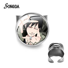 Anime durarara! Anel artesanal de gargantilha de desenho animado, brinquedo de pedras preciosas, 3way, drrr, oriara, izaya, cabochão de vidro feito à mão 2024 - compre barato