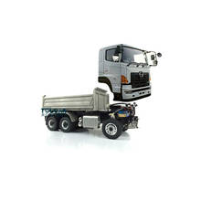 LESU-camión con volquete hidráulico de 3 vías a escala 1/14, camión teledirigido con Motor ESC, sistema de sonido ligero para HINO THZH0208-SMT4, 6x6 2024 - compra barato