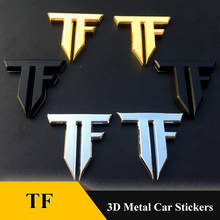 1pcs Metal TF emblem Badge Car decal chrome stickers car styling for Transformers sport racing motorcycle Decorative sticker 2024 - buy cheap