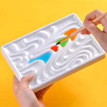 Buy Imitation Ceramics Watercolor Paint Palette Tray Wave Shape Watercolor  Palette Art Painting Supplies Kids Drawing Palettes in the online store  CindyIPTV Store at a price of 7.12 usd with delivery: specifications