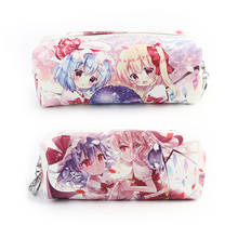 Anime TouHou Project Cosmetic Bag Hakurei Reimu Long PU Leather Pencil Pouch with Zipper 2024 - buy cheap