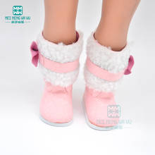 Кукольная обувь для новорожденных 43 см, аксессуары для кукол и американские куклы, розовые красные снежные сапоги, детская обувь 2024 - купить недорого
