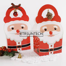 Cajas de Regalo de dulces de Feliz Navidad, Santa Claus, bolsas de regalo de recuerdo, decoraciones navideñas, 200 Uds. 2024 - compra barato
