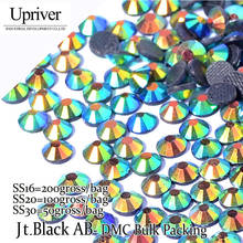 Upriver Wholesale Large Pack Best Quality Shiny Stones More Cheaper SS6 SS10 SS16 SS20 SS30 Black AB Hotfix Rhinestones 2024 - buy cheap
