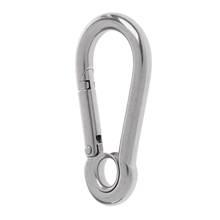 Durable Stainless Steel Climbing Spring Carabiner Clip Hook with Eye for Climbing/ Hiking/ Camping/ Outdoor 2024 - buy cheap