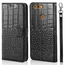 Leather Magnetic Flip Case For ZTE Blade V9 stand Book phone Cover wallet Coque for ZTE Blade V9 Crocodile skin With Strap 2024 - buy cheap