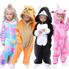 Children Kigurumi Unicorn Onesies Sleepwear Pajamas For Girls Animal Cartoon Pyjamas Kids Boys Stitch Costumes Winter Costumes 2024 - buy cheap