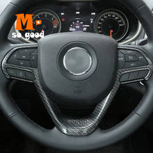 2014 2015 2016 2017 2018 For Jeep Cherokee KL Car Abs Carbon Fibre Steering Wheel Button Frame Panel Cover Trim Car Accessories 2024 - buy cheap