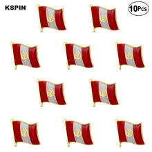 Peru Flag Lapel Pin Flag badge Brooch Pins Badges 10Pcs a Lot 2024 - buy cheap