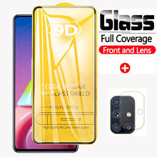 Protector de pantalla para samsung galaxy M51 A51, cristal templado con pegamento completo 9d 2 en 1, película de lente de cámara samsung m51 m 51 a 51 2024 - compra barato