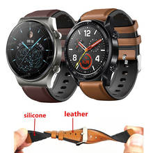 Correa de repuesto de cuero de silicona para Huawei GT 2e, pulsera de reloj para Huawei GT 2 Pro 2024 - compra barato