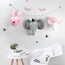 Nursery 3D Animal Head Wall Decoration Stuffed Toys Plush Unicorn Deer Kids Room Wall Mount Hanging Baby Kids Room Decor 2024 - buy cheap