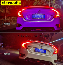 Estilo do carro led abs spoiler com lâmpada de freio traseiro para honda para civic 2016-2017 cauda luz tronco led acessórios 2024 - compre barato