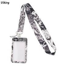 G1536 Horror Movie Girl Lanyard Keychain keys Badge ID Mobile Phone Rope Neck Straps With Card Holder Cover 2024 - buy cheap