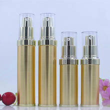 Minibotella de cosméticos con bomba de vacío, envase de maquillaje en loción, 20ml, 30ml, dorado vacío, plateado, 100 Uds. 2024 - compra barato