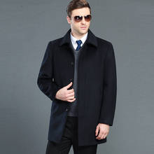 Nova chegada da moda de alta qualidade casaco inverno clássico lã casaco masculino mais grosso casual coberto botão plus size mlxl2xl3xl4xl 2024 - compre barato