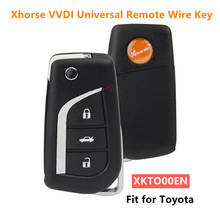 Llave de Cable remoto Universal Xhorse XC 00EN VVDI, alta calidad, compatible con t-oyota, tipo 3 botones, Xhorse VVDI 2024 - compra barato