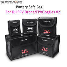 Sunnylife-Bolsa de seguridad para batería DJI FPV, bolsa protectora de almacenamiento a prueba de explosiones para DJI FPV/gafas FPV V2, accesorios para Drones 2024 - compra barato