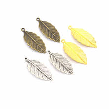 20pcs 13*31 mm DIY Bracelet Necklace Pendant Metal Leaf Charms For Jewelry Making 2024 - buy cheap