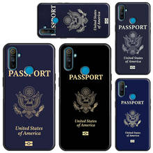 Американский паспорт Чехол для телефона для OnePlus 8T, 7T, Nord 8 9 Pro крышка для Realme GT Neo Q3 6 7 8 Pro C3 C11 C21 2024 - купить недорого