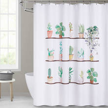 Green Leaves Waterproof Screen Pictures Bath Curtain Polyester Fabric Washable Shower Curtains Bathroom Decorations Free Hooks 2024 - buy cheap