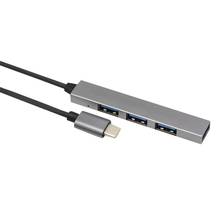 Hub usb tipo c 4, expansor ultra-fino 4 em 1, portátil, 4 portas, usb 3.0, com lâmpada indicadora de led 2024 - compre barato