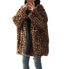2019 New Autumn Winter Leopard Fur Coat Women Thick Warm Hooded Faux Rabbit hair fur Jacket Plus size 4XL Cotton Outerwear G724 2024 - buy cheap