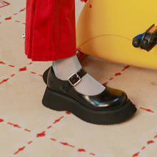 Zapatos de plataforma Lolita para mujer, calzado de charol, Mary Janes, con hebilla, suela gruesa 2024 - compra barato