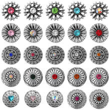 6pcs/lot New Snap Button Jewelry 18mm Buttons Jewelry Rhinestone Round Snaps Fit 18mm Snap Button Necklace Women DIY Jewelry 2024 - buy cheap