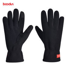 Boodun, ветрозащитные велосипедные перчатки с сенсорным экраном, зимние спортивные противоскользящие перчатки для горного велосипеда для мужчин и женщин 2024 - купить недорого