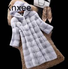 Plus Size 3XL Winter Womens Faux Fur Coat Thicken Warm Long Hooded Overcoat Loose Casual Female Parka Jackets Outerwear 2024 - buy cheap