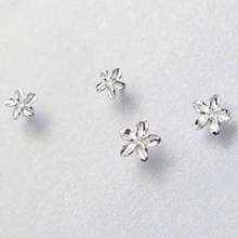 Женские серьги-гвоздики в виде цветка, модные милые миниатюрные серьги из 100% стерлингового серебра 925 пробы, 1 пара 2024 - купить недорого