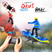 Quadricóptero de brinquedo remoto, avião de quatro eixos com pára-quedas, altura fixa, brinquedo para drone, mini drone de brinquedo para paraquedas 2024 - compre barato